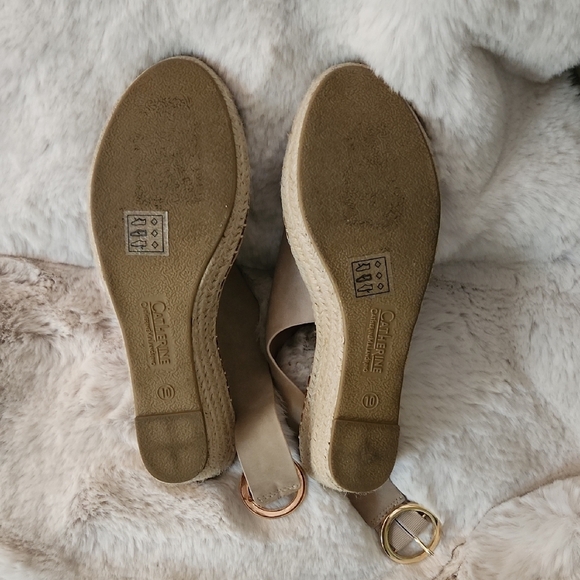 Catherine Malandrino Beige Espadrille Sandals-Size 10 - Picture 5 of 6
